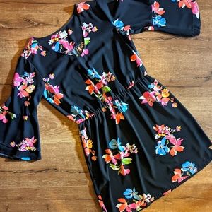 A New Day Black Floral Dress